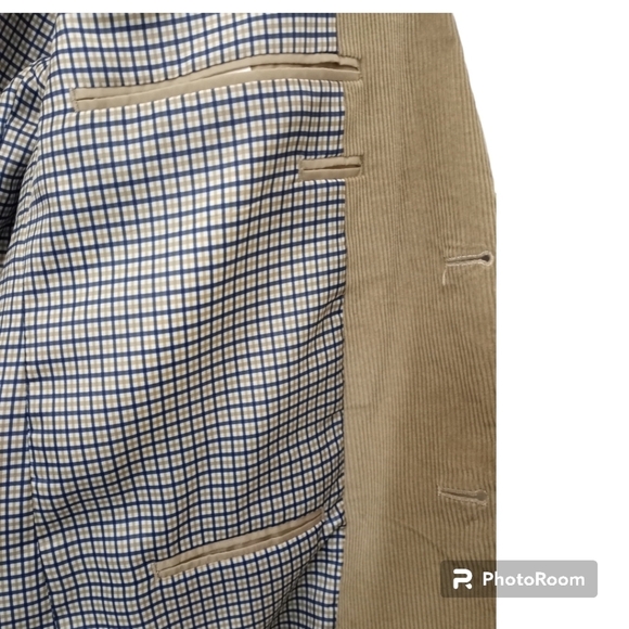 Saddlebred Corduroy Tan Blazer Size 44R - Picture 5 of 12